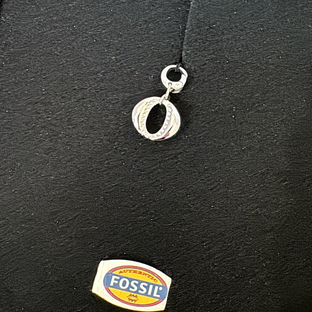 Fossil Braided Stainless Steel Silver Charm Necklace Set with Charms - Picture 11 of 16